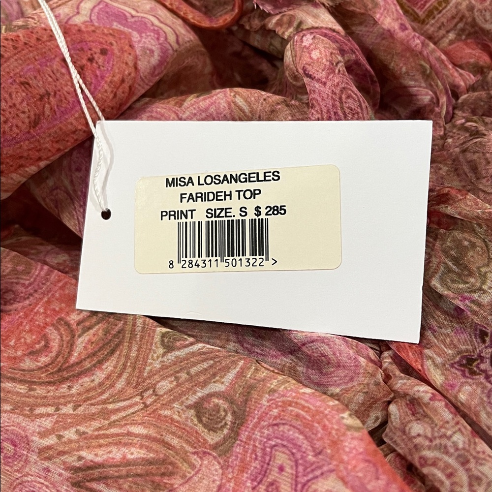 Misa Los Angeles NWT Pink Floral Blouse - Picture 7 of 7